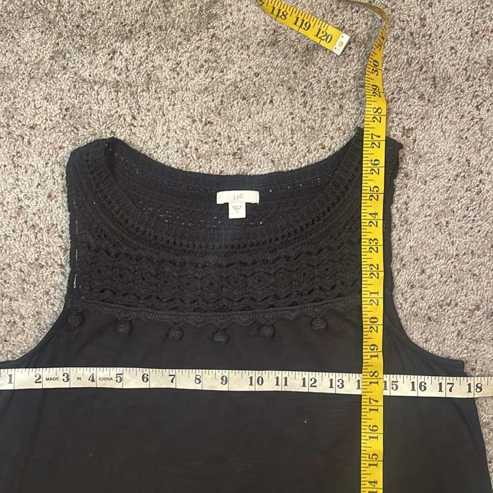 Pure J.Jill Woman’s‎ Black Crochet Tank Top Size Small - Picture 4 of 6